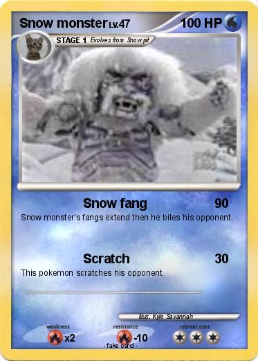 Pokemon Snow monster