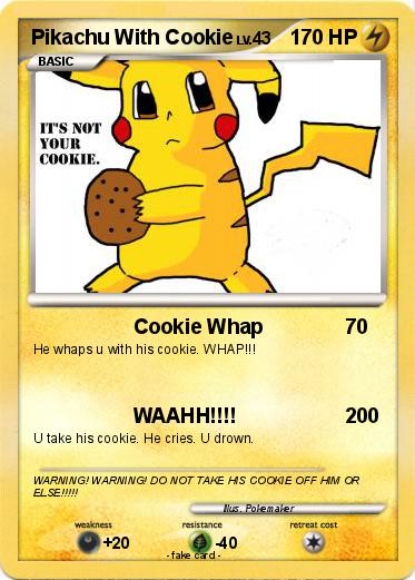 Pokemon Pikachu With Cookie