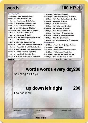 Pokemon words