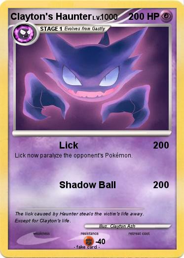 Pokemon Clayton's Haunter