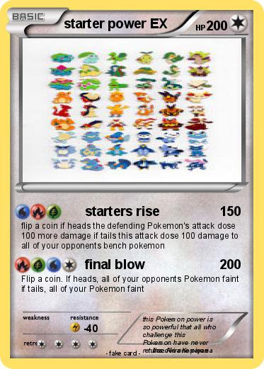 Pokemon starter power EX