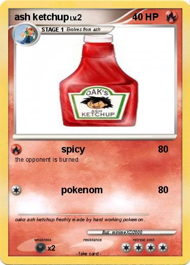 Pokemon ash ketchup