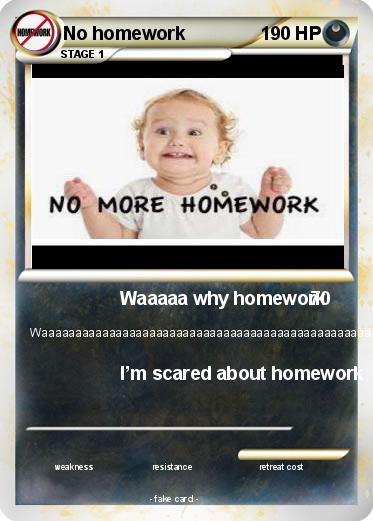 Pokemon No homework