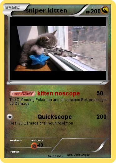 Pokemon sniper kitten