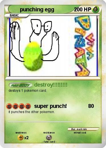 Pokemon punching egg
