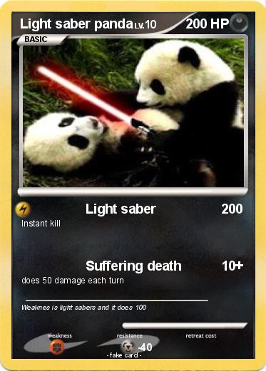 Pokemon Light saber panda
