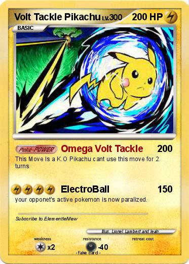 Pokemon Volt Tackle Pikachu