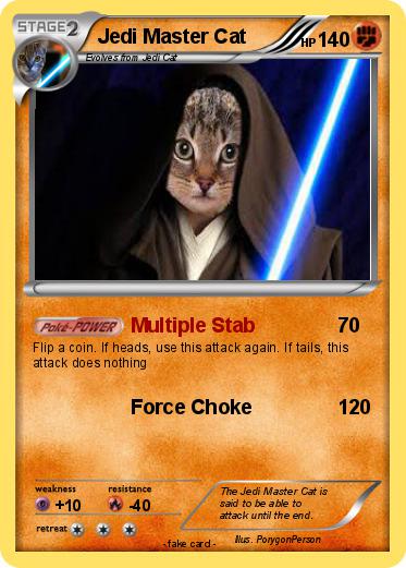 Pokemon Jedi Master Cat