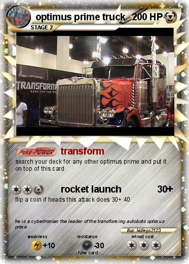 Pokemon optimus prime truck