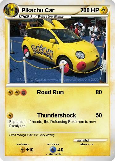 Pokemon Pikachu Car