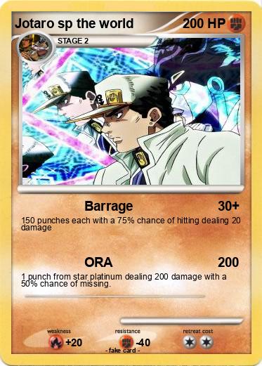 Pokemon Jotaro sp the world