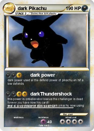 Pokemon dark Pikachu