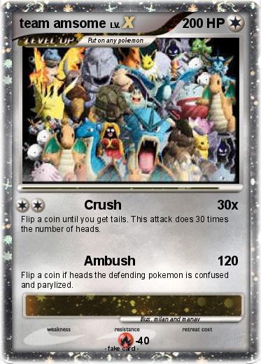 Pokemon team amsome