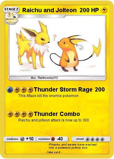 Pokemon Raichu and Jolteon