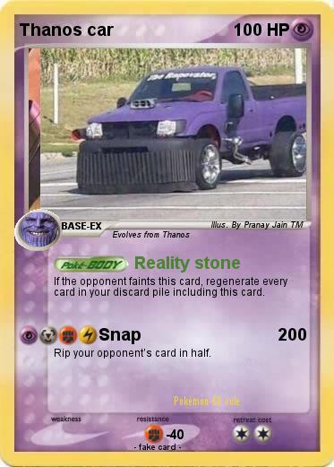 Pokemon Thanos car