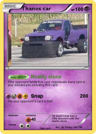 Pokemon Thanos car
