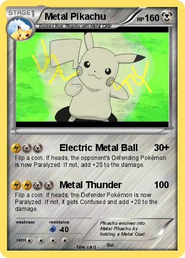 Pokemon Metal Pikachu