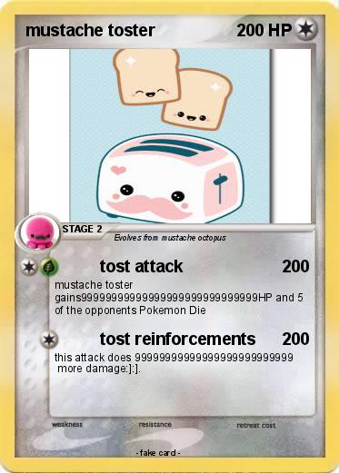 Pokemon mustache toster