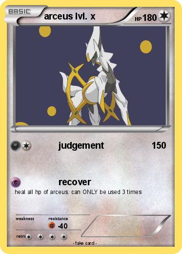 Pokemon arceus lvl. x