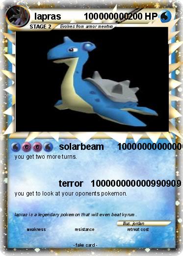 Pokemon lapras         100000000