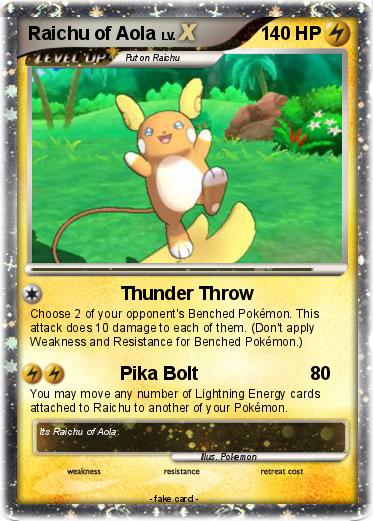 Pokemon Raichu of Aola