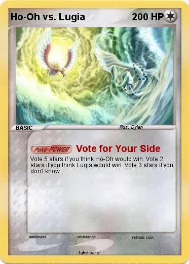 Pokemon Ho-Oh vs. Lugia