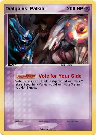 Pokemon Dialga vs. Palkia