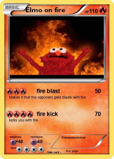 Pokemon Elmo on fire