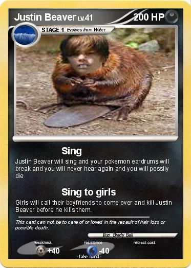 Pokemon Justin Beaver