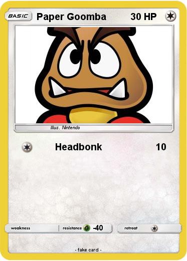 Pokemon Paper Goomba