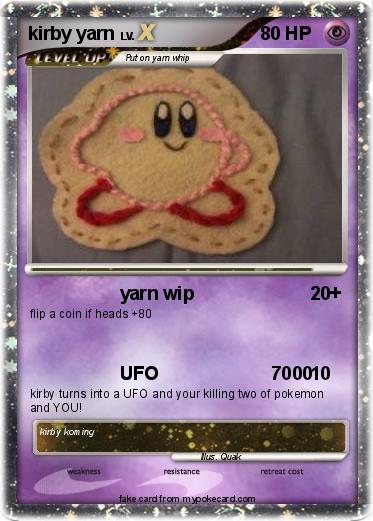 Pokemon kirby yarn