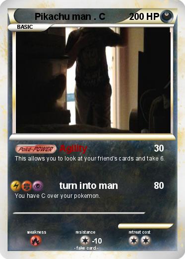 Pokemon Pikachu man . C