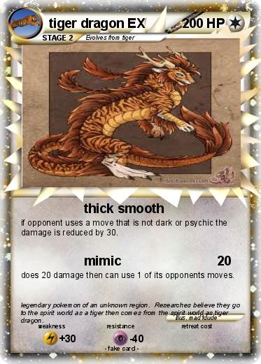Pokemon tiger dragon EX