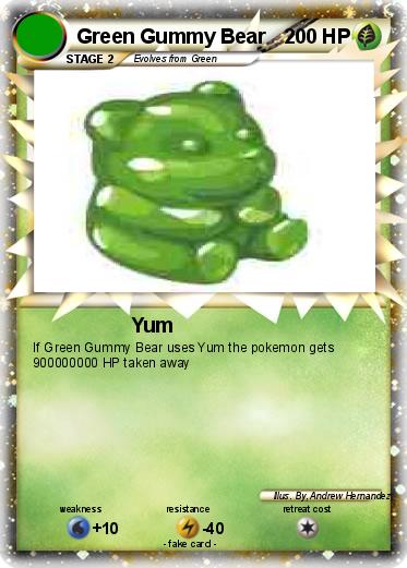 Pokemon Green Gummy Bear