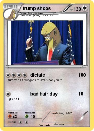 Pokemon trump shoos