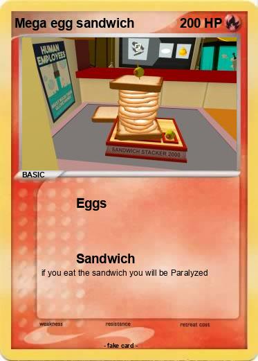 Pokemon Mega egg sandwich