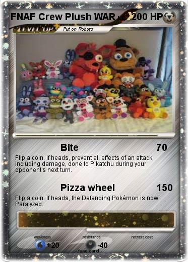 Pokemon FNAF Crew Plush WAR