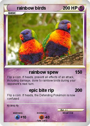 Pokemon rainbow birds