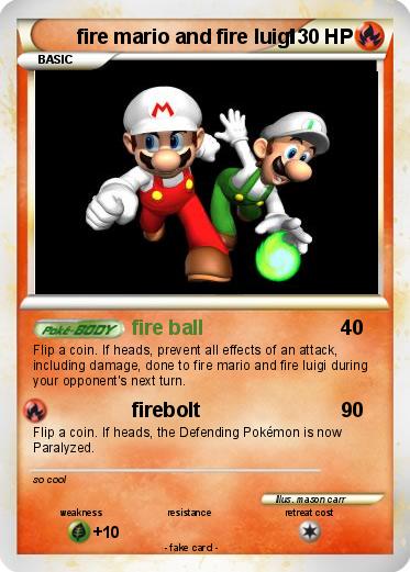 Pokemon fire mario and fire luigi