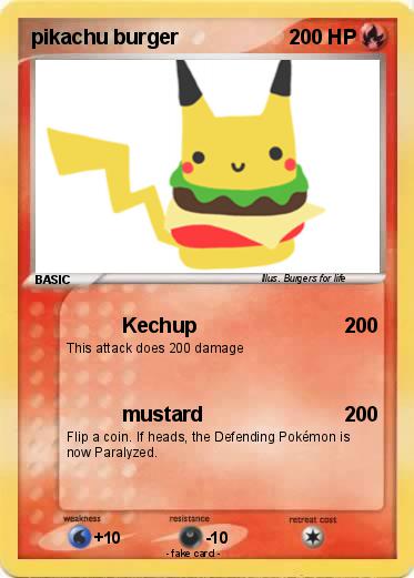 Pokemon pikachu burger