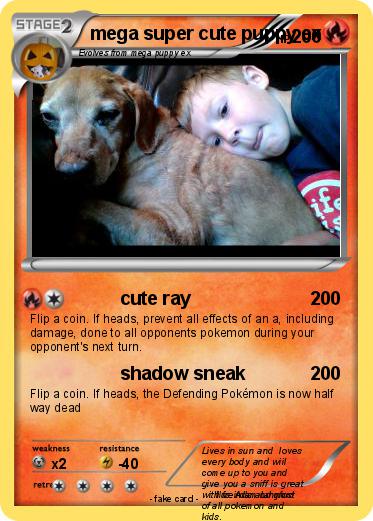 Pokemon mega super cute puppy ex