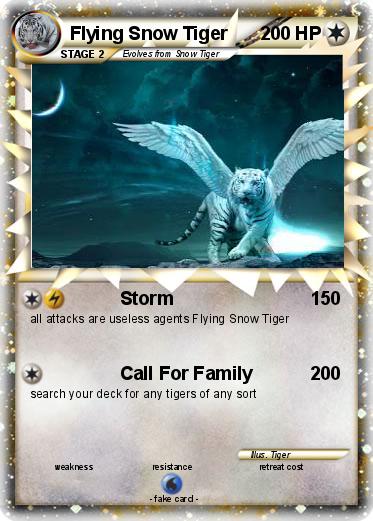 Pokemon Flying Snow Tiger