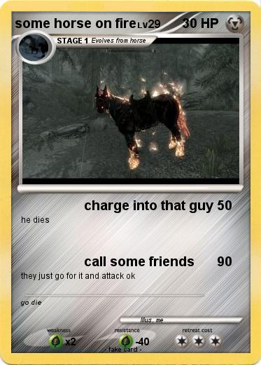Pokemon some horse on fire