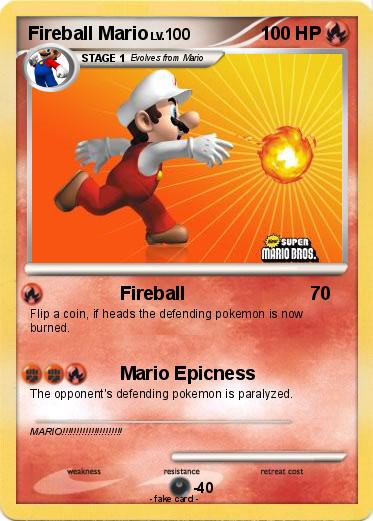 Pokemon Fireball Mario