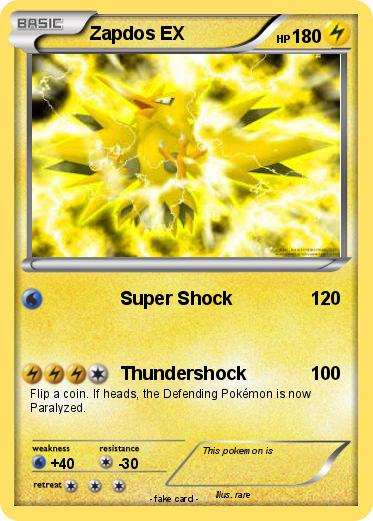 Pokemon Zapdos EX
