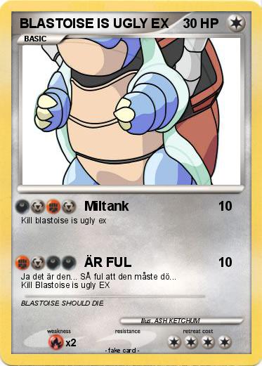 Pokemon BLASTOISE IS UGLY EX