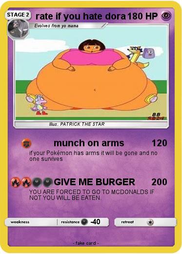 Pokemon rate if you hate dora