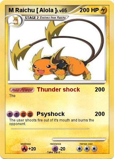Pokemon M Raichu [ Alola ]