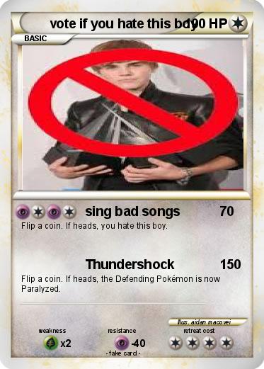 Pokemon vote if you hate this boy                                   2000 hp