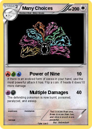 Pokemon Many Choices